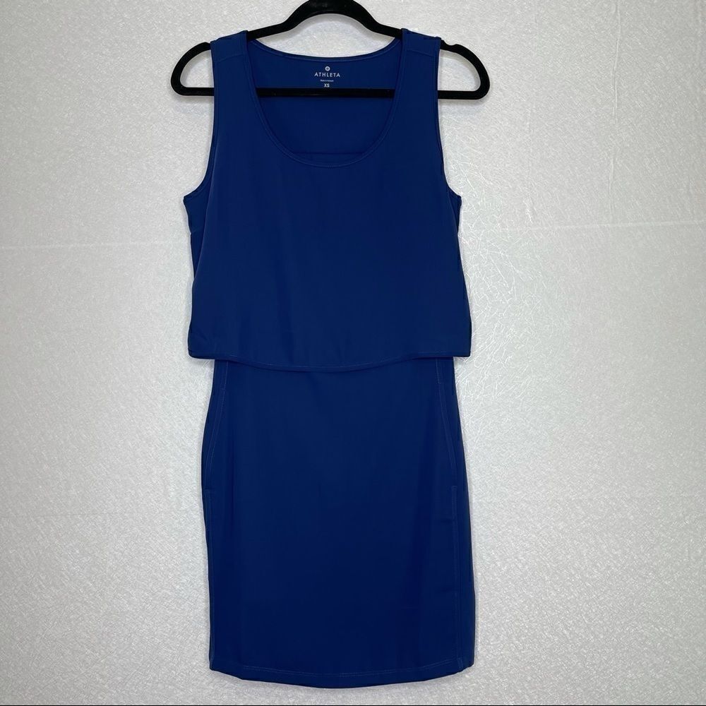 ATHLETA The Getaway Sleeveless Blue Athletic Dress - Picture 2 of 7